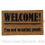 Welcome! I'm not wearing any pants, funny , rude doormat