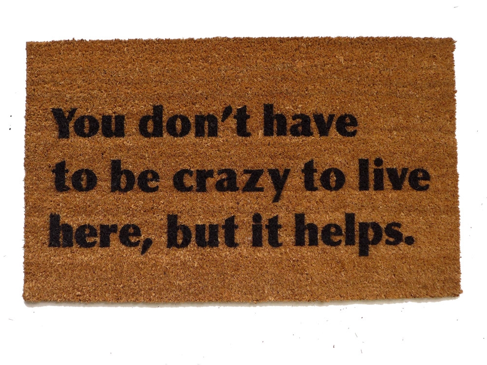 Do You Live Here? funny doormat