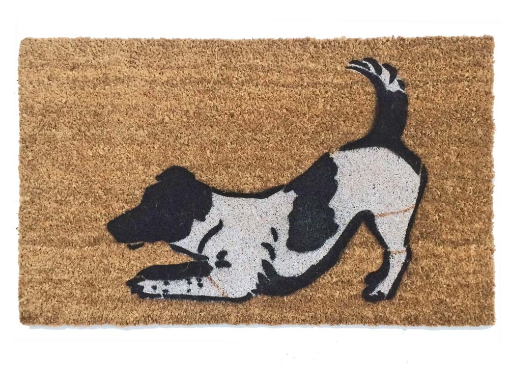 Carolines Treasures Welcome Friends Jack Russell Terrier Puppy Doormat 24hx36w Multicolor 