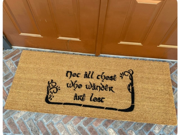doublewide extra largeJRR Tolkien nerd doormat Not all those who wander are lost