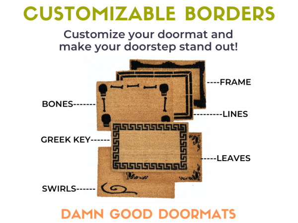 Promotional graphic displaying a variety of customizable borders to personalize