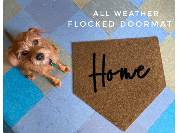Home Plate Baseball all weather doormat  gift for baseball fan