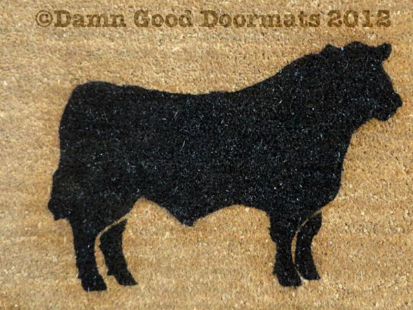 Black Angus Bull doormat