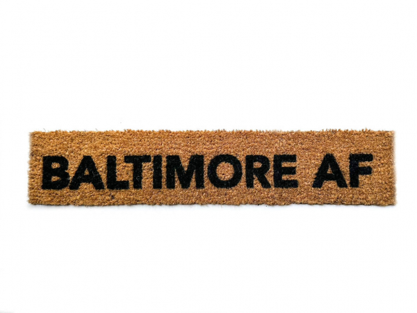 skinny Baltimore AF outdoor coir doormat