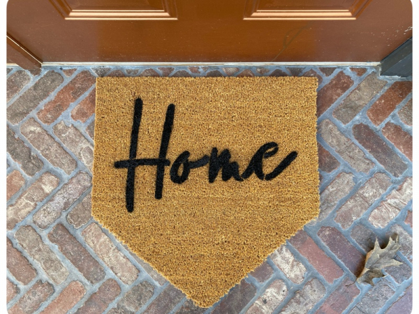 Home Plate Baseball doormat custom eco friendly gift for baseball fan