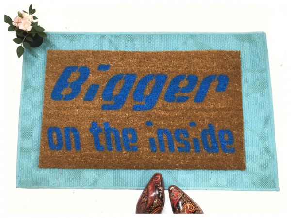 Bigger on the inside WORDS ONLY doormat