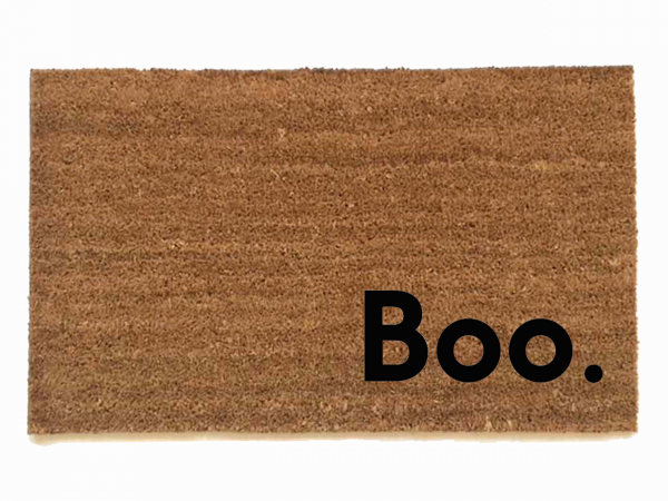 Boo halloween coir outside doormat