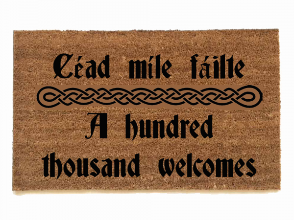 Irish welcome doormat