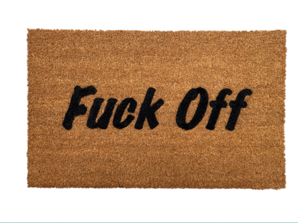 Offensive Fuck off natural coir doormat
