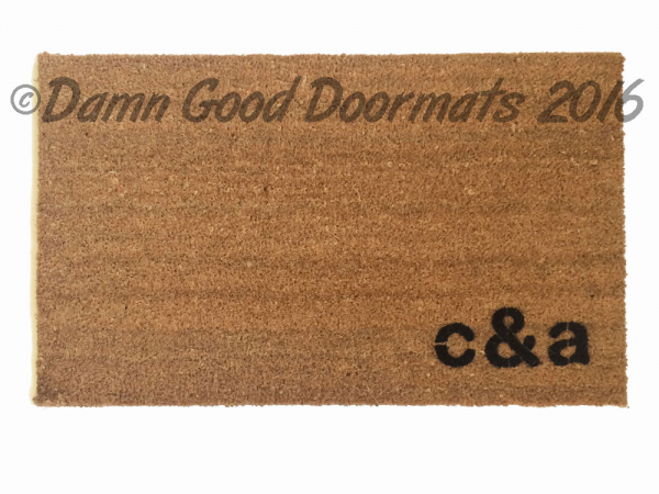 Custom initials doormat