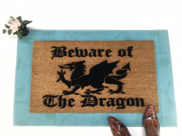 Beware of the Dragon medieval Game of Thrones doormat