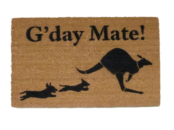 G'day Mate  kangaroo Australian Aussie doormat