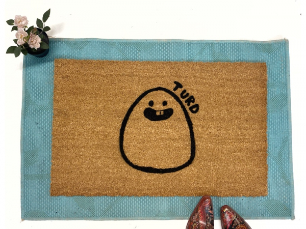 Turd doormat- funny shit front door mat