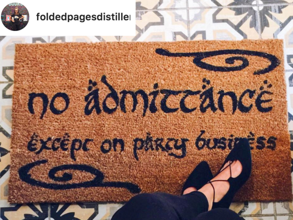 SWIRLS no admittance except on party business The Shire JRR Tolkien doormat