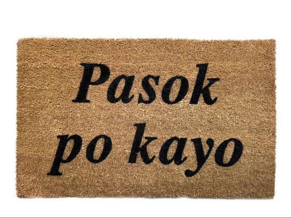 Filipino Pasok po kayo welcome coir doormat photo