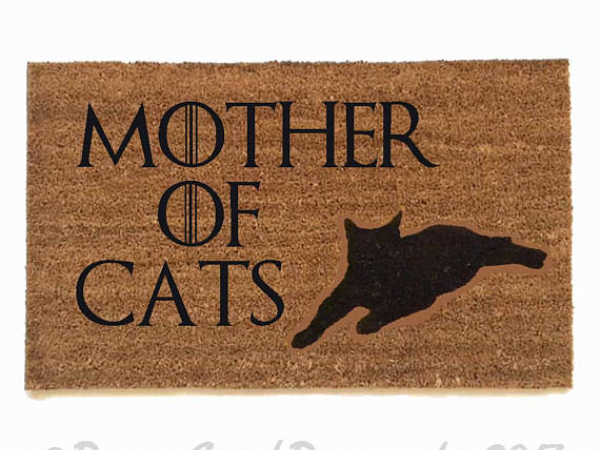 Mother of CATS Game of Thrones dog doormat