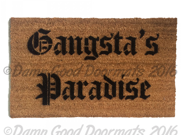 Gangsta's Paradise coolio rap fan gift damn good doormat