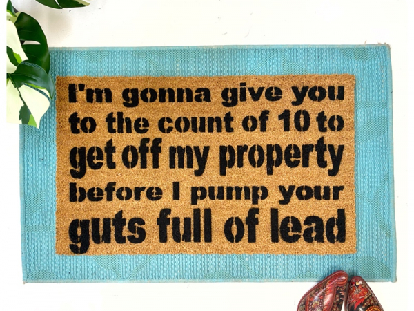 Guts full of lead funny Home Alone doormat