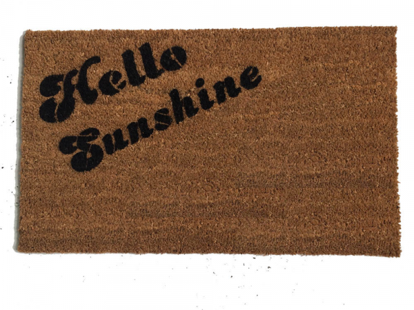 Cute hello sunshine coir doormat