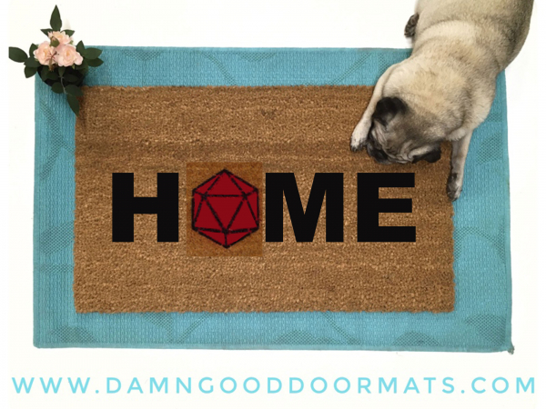 HOME Dungeons and Dragons 20D RPG doormat