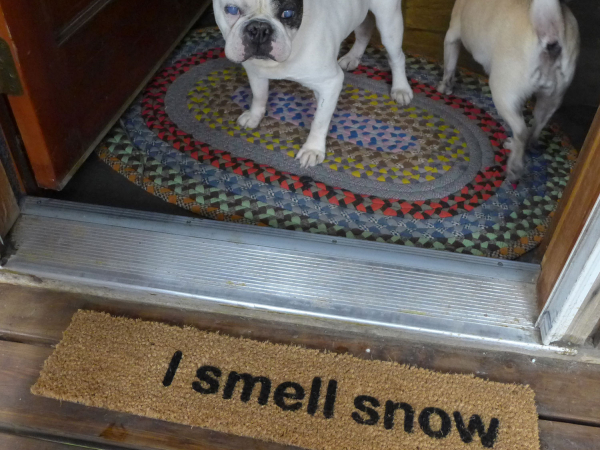 I smell snow Gilmore Girls funny winter doormat