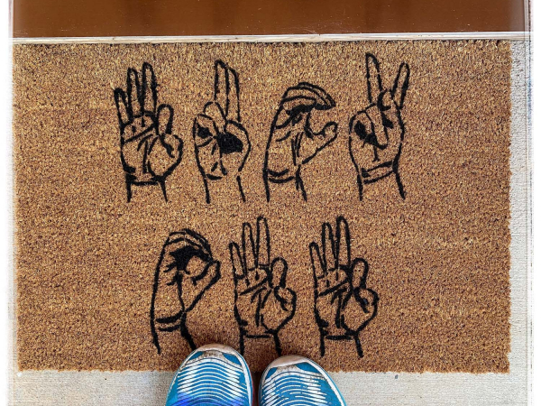 Fuck Off ASL American Sign Language damn good doormat