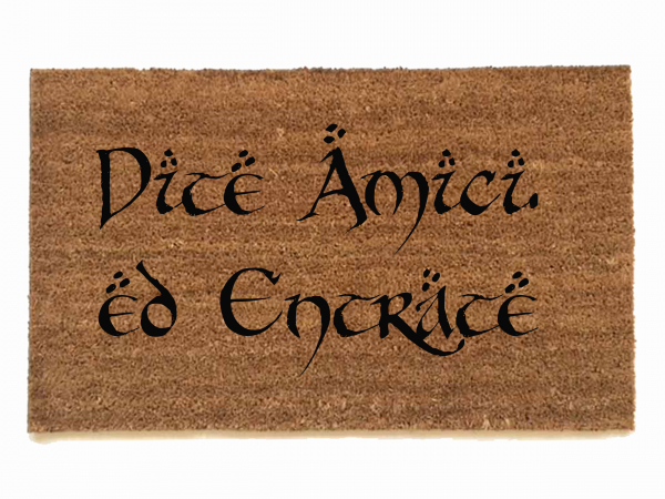 Dite amici' ed entrate italian LOTR Tolkien  -Speak, Friend, and Enter- doormat