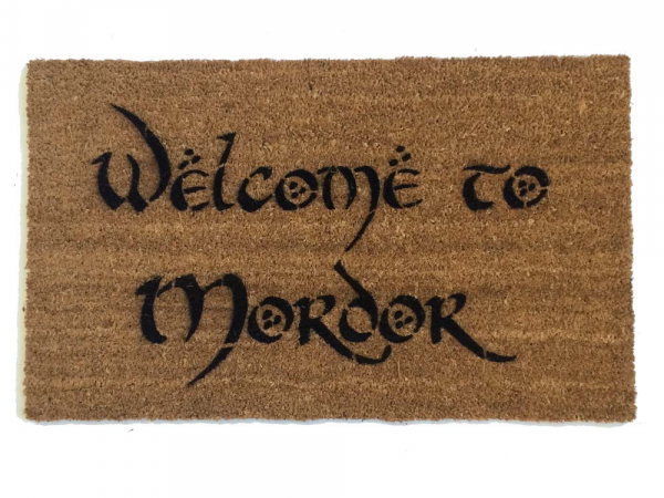 Welcome to MORDOR JRR Tolkien nerd doormat