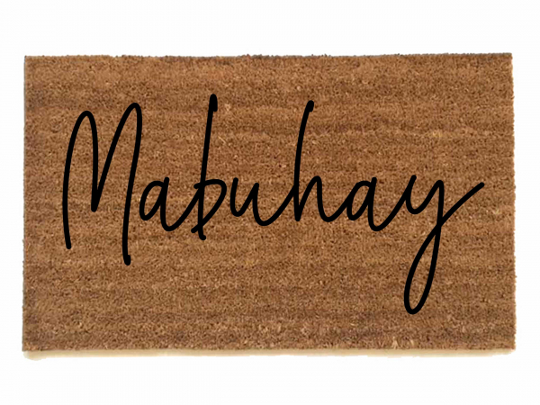 mabuhay filipino welcome mat coir sustainable doormat