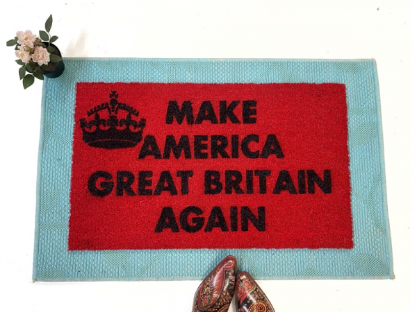 Make America Great Britain Again funny anglophile gift doormat