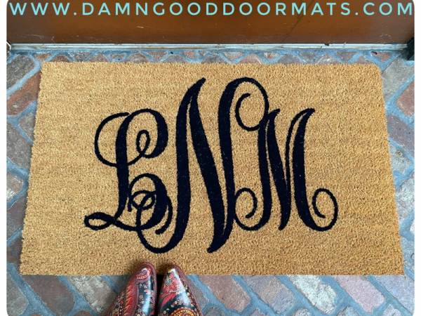 Monogram custom personalized doormat