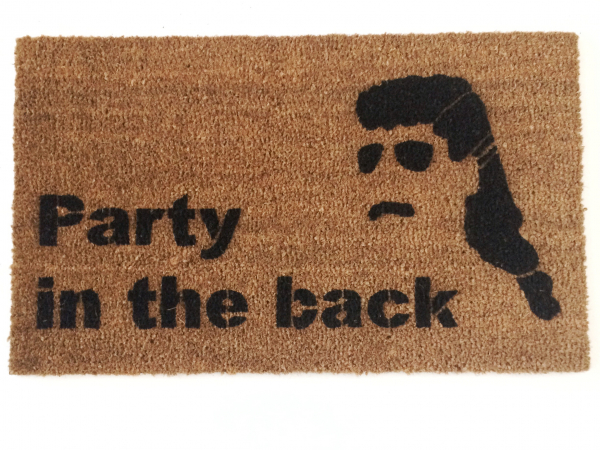 Party in the back™ MULLET doormat welcome porch outdoor backyard