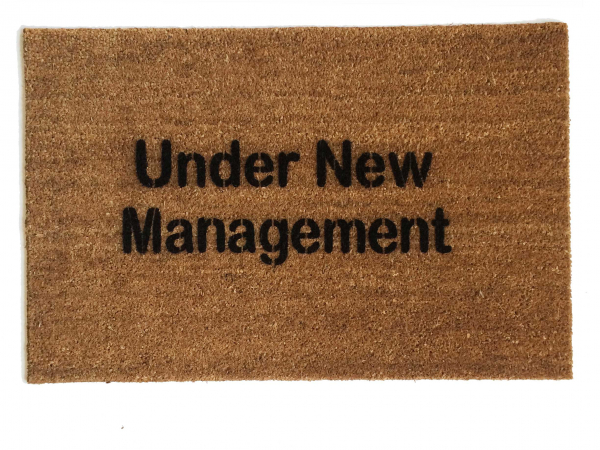 Under new management, housewarming doormat