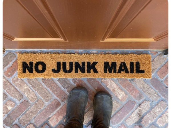 no junk mail door mat porch sign gift for him funny doormat