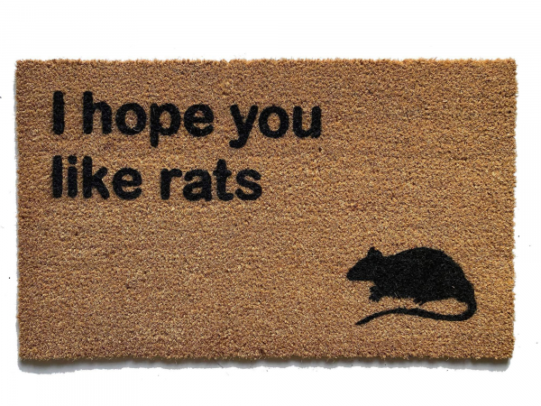 I hope you like rats funny halloween doormat