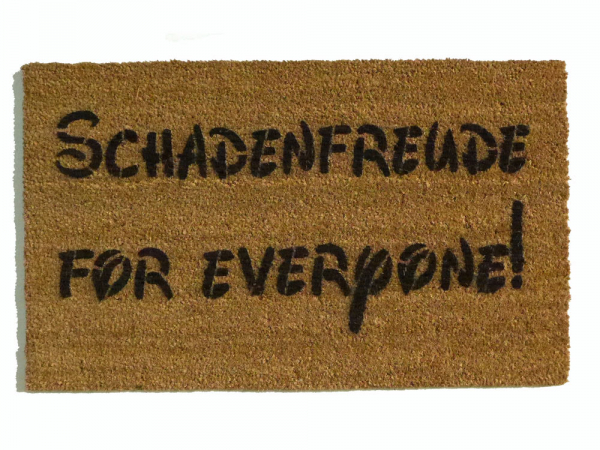 Schadenfreude for everyone!™ funny pleasure of pain doormat German