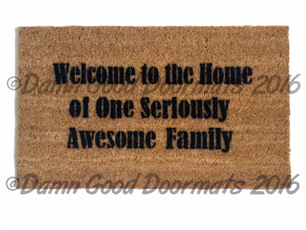Welcome to the home of Mr. & Mrs. Awesome pants doormat wedding housewarming