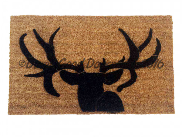 deer head silhouette doormat