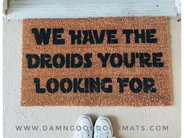 Star Wars WE have the droids you're looking for™ Obi Wan funny nerd doormat