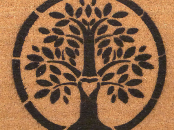 eco-friendly Tree of Life Hippie Love doormat