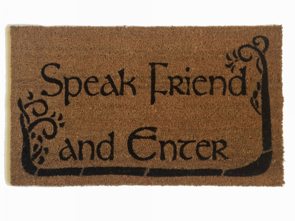 LOTR Tolkien  -Speak, Friend, and Enter- doormat