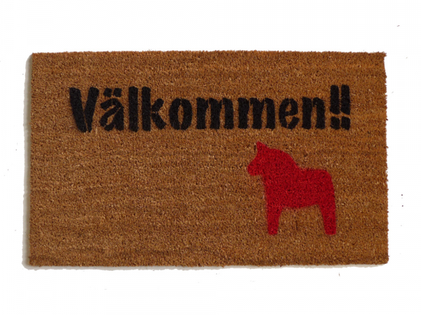 Välkommen!! It's Swedish for Welcome! Dala horse