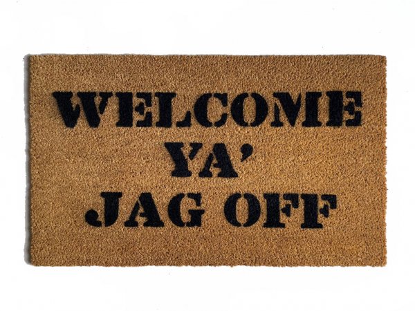 Welcome ya Jag off™ Pittsburgh outdoor coir damn good doormat