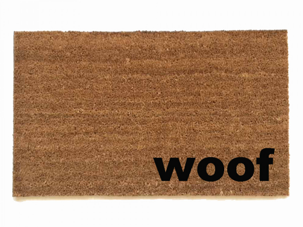 woof speak dog funny dog lover doormat