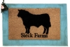Angus Bull Farmhouse style Ranch personalized doormat