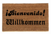 bienvenido willkommen welcome in spanish and german bilingual doormat