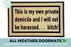 all weather Breaking Bad quote "Private Domicile" doormat