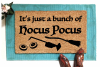 Halloween coir doormat reading Just a bunch of Hocus Pocus with broom roomba