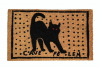 coir outside black cat doormat Cave Felem Pompeii mosaic "Beware of Cat" doormat
