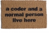 Gamer and a normal person live here, funny nerd doormat